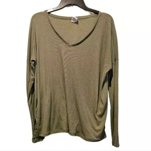Lole Womens Long Sleeve Shirt Top Green Size Medium